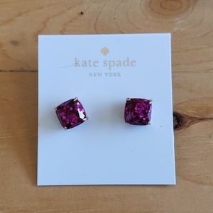 NEW Kate Spade Purple Glitter Earrings